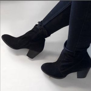Paul Green Jax Suede black leather booties